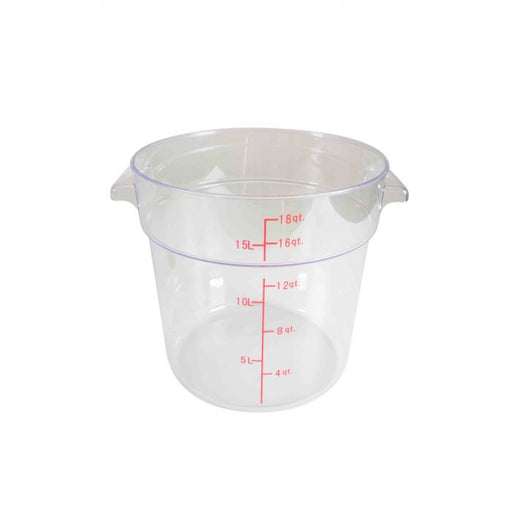 Thunder Group PLRFT318PC 18 Qt Round Food Storage Container, PC, Clear