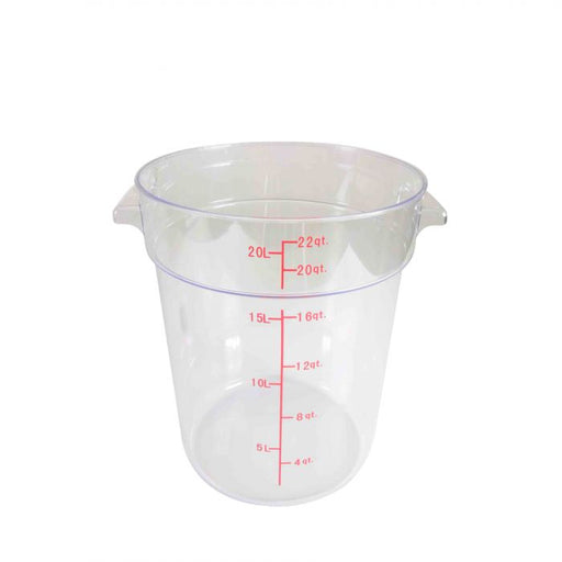Thunder Group PLRFT322PC 22 Qt Round Food Storage Container, PC, Clear