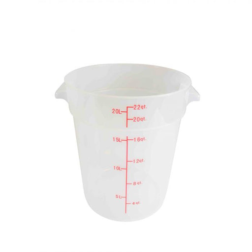 Thunder Group PLRFT322TL 22 Qt Round Food Storage Container, PP, Translucent