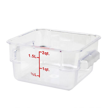 Thunder Group PLSFT002PC 2 Qt Polycarbonate Square Food Storage Containers, Clear