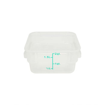 Thunder Group PLSFT002TL 2 Qt Plastic Square Food Storage Containers, Translucent