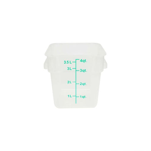 Thunder Group PLSFT004TL 4 Qt Plastic Square Food Storage Containers, Translucent