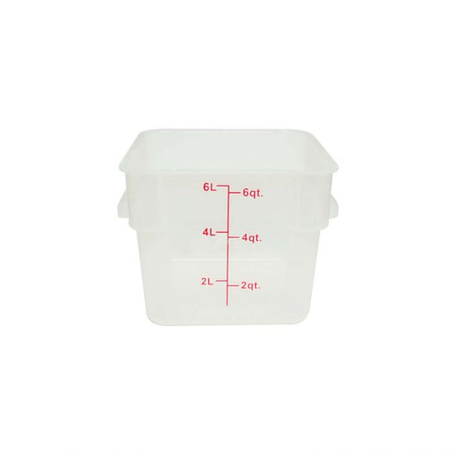 Thunder Group PLSFT006TL 6 Qt Plastic Square Food Storage Containers, Translucent