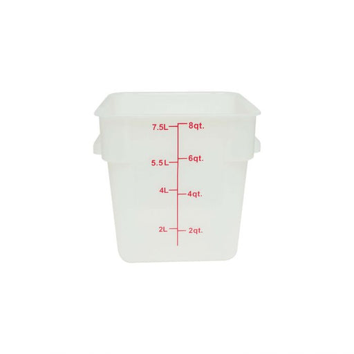 Thunder Group PLSFT008TL 8 Qt Plastic Square Food Storage Containers, Translucent