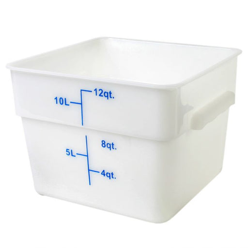 Thunder Group PLSFT012PP 12 Qt Plastic Square Food Storage Containers, White