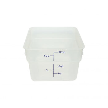Thunder Group PLSFT012TL 12 Qt Plastic Square Food Storage Containers, Translucent