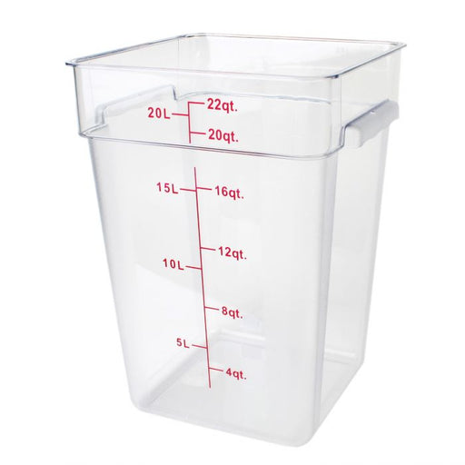 Thunder Group PLSFT022PC 22 Qt Polycarbonate Square Food Storage Containers, Clear