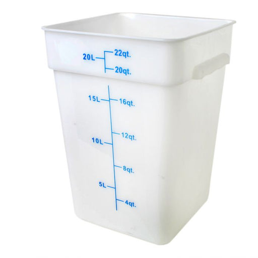 Thunder Group PLSFT022PP 22 Qt Plastic Square Food Storage Containers, White