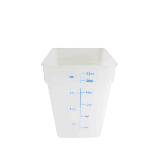 Thunder Group PLSFT022TL 22 Qt Plastic Square Food Storage Containers, Translucent