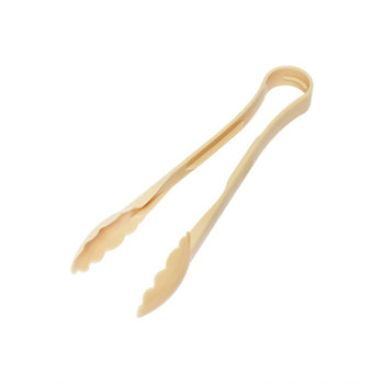 Thunder Group PLSGTG012BG 12" Scallop Grip Tong, Polycarbonate, Beige Color