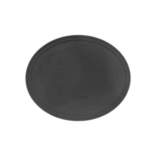 Thunder Group PLST2700BL 22" X 27" Oval Tray, Black, Rubber Lined
