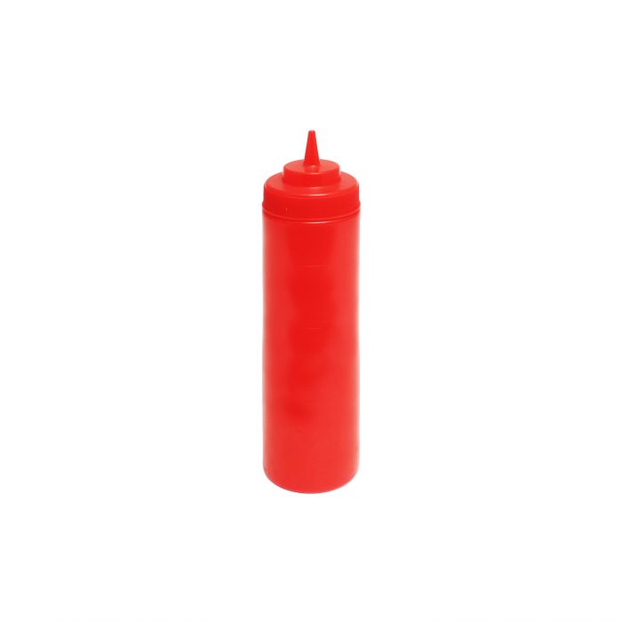 Thunder Group PLTHSB024RW 24 oz Wide-Mouth Squeeze Bottle, Red (6Pk) - Pack