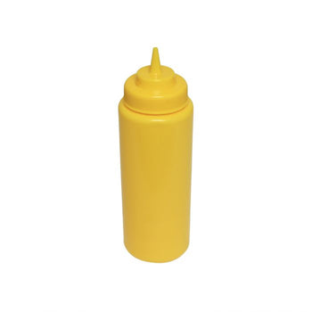 Thunder Group PLTHSB032YW 32 oz Wide-Mouth Squeeze Bottle, Yellow (6Pk) - Pack