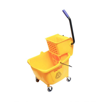 Thunder Group PLWB361 36 Qt Bucket With Wringer, Yellow Color, PP - Set