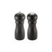 CAC China PMW2-S6BK Pepper Mill/Salt Shaker Set Wooden Black 2-PC 6-inches Height