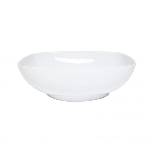 Thunder Group PS3111W 128 oz, 11" X 11" Round Square Bowl, 3 1/2" Deep, Passion White