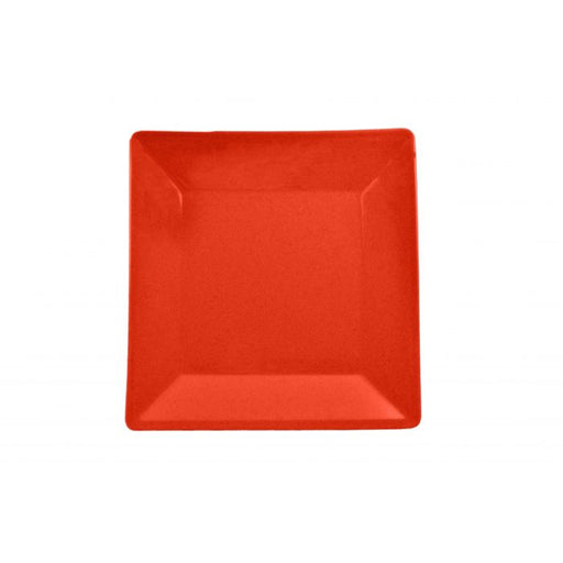 Thunder Group PS3211RD 10 1/4" X 10 1/4" Square Plate, 1" Deep, Passion Red