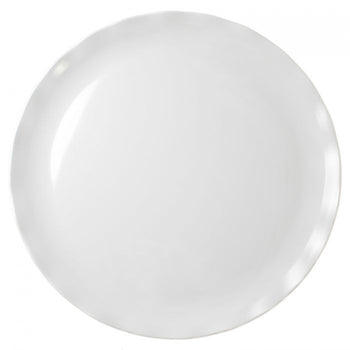 Thunder Group RF1018W 18" Plate, White, Black Pearl