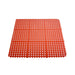 CAC China RMAT-33RD Floor Mat Rubber Interlocking Red 3x3'