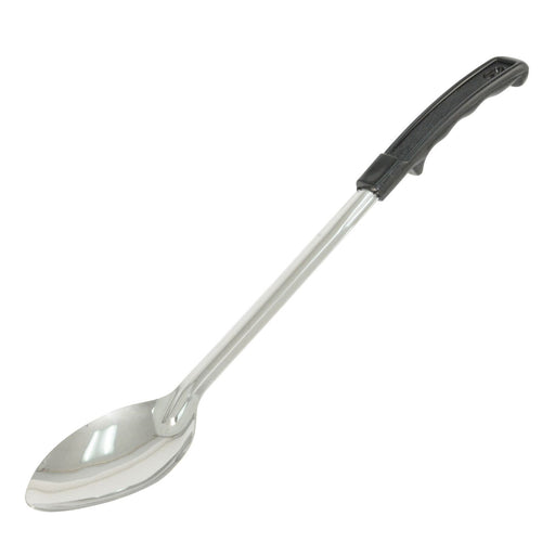 CAC China SBSO-15BH Basting Spoon Solid 1.2mm Black Handle 15-inches