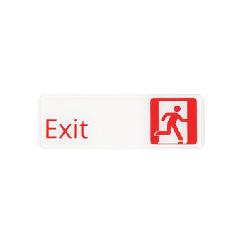 CAC China SCE3-EX20 9x3 inches Height Compliance Sign Exit White