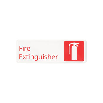 CAC China SCE3-FE21 9x3 inches Height Compliance Sign Fire Extinguisher White