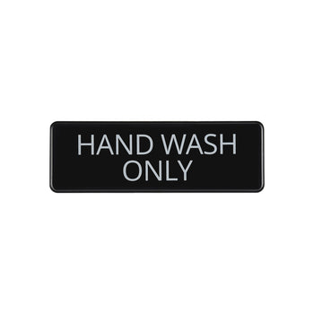 CAC China SCE3-HW06 9x3 inches Height Compliance Sign  Heightand Wash Only