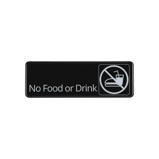 CAC China SCE3-NF14 9x3 inches Height Compliance Sign No Food or Drink