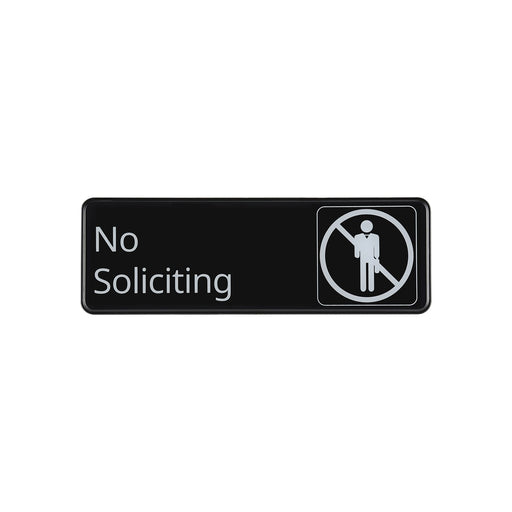 CAC China SCE3-NS16 9x3 inches Height Compliance Sign No Soliciting