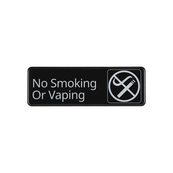 CAC China SCE3-NV18 9x3 inches Height Compliance Sign No Smoking or Vaping