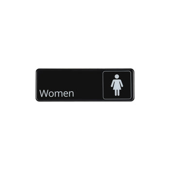 CAC China SCE3-WO27 9x3 inches Height Compliance Sign Women