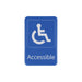 CAC China SCE9-AC06 6x9 inches Height Compliance Sign Wheelchair Accessible Blue