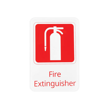 CAC China SCE9-FE03 6x9 inches Height Compliance Sign Fire Extinguisher White