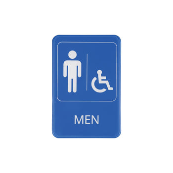 CAC China SCE9-MN08 6x9 inches Height Compliance Sign Men Blue