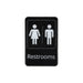 CAC China SCE9-RR07 6x9 inches Height Compliance Sign Restrooms