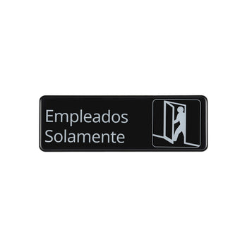 CAC China SCS3-EE01 Spanish 9x3 inches Height Compliance Sign Employees Only