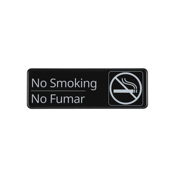 CAC China SCS3-NM06 Spanish/English 9x3 inches Height Compliance Sign No Smoking