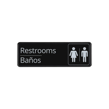 CAC China SCS3-RR07 Spanish/English 9x3 inches Height Compliance Sign Restrooms