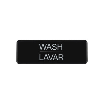 CAC China SCS3-WS03 Spanish/English 9x3 inches Height Compliance Sign Wash