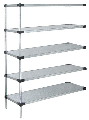 Quantum Storage Solutions AD86-1436SG Galvanized Solid Shelving Add-On Kit 