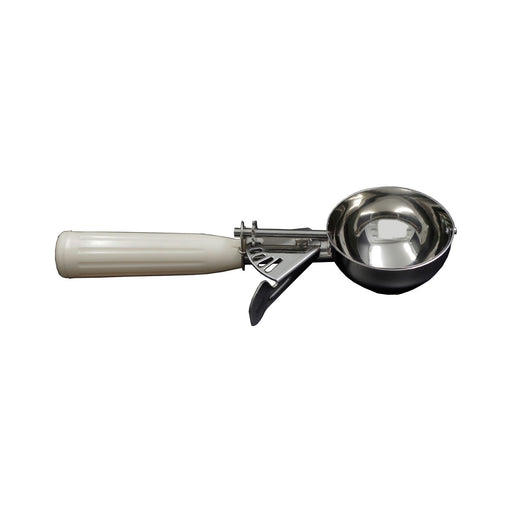 CAC China SICD-10IV Stainless Steel Thumb Disher 3.2 oz. Ivory #10