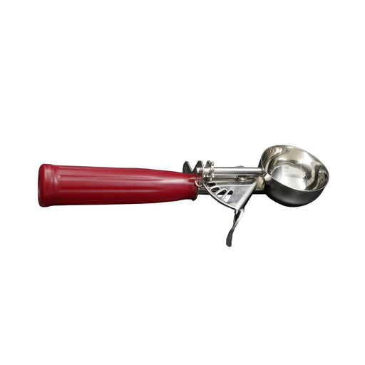 CAC China SICD-24RD Stainless Steel Thumb Disher 1.3 oz. Red #24