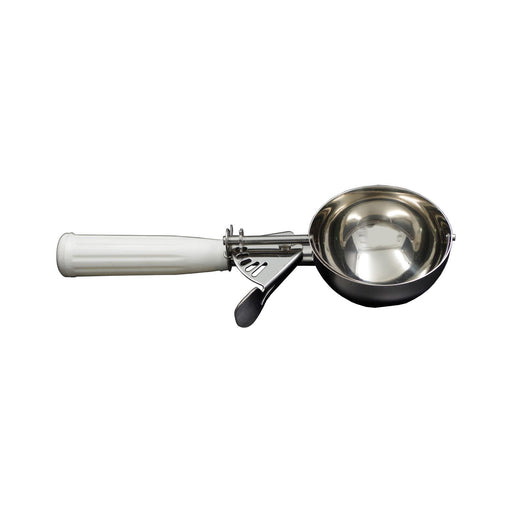 CAC China SICD-6WT Stainless Steel Thumb Disher 5 oz. White #6