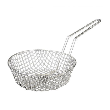 Thunder Group SLCB010C 10" Round, Culinary Basket Nickel Plated, Coarse Mesh