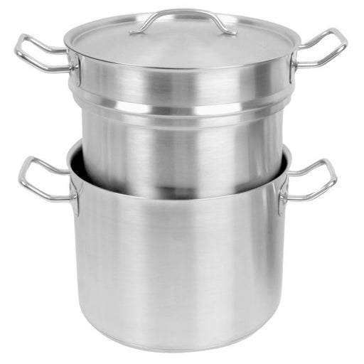 12 qt Double Boiler (3 PC/SET), Stainless Steel, Encapsulated Base