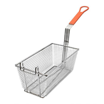 Thunder Group SLFB008 12 1/8" X 6 1/2" X 5 3/8", Fry Basket, Orange Handle