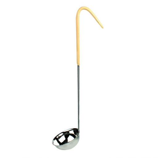Thunder Group SLOL204 3 oz, One Piece Color Coded Ladle, Ivory Handle, Stainless Steel