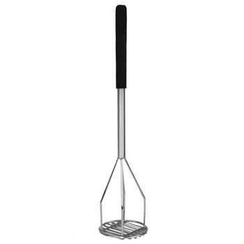 Thunder Group SLPMR018C 18" Round Potato Masher With Soft Grip, Chrome Plated