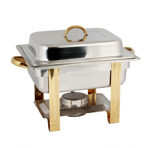 Thunder Group SLRCF0834GH 4 Qt Gold Accented Chafer - Set