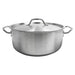 Thunder Group SLSBP4015 15 Qt, 15" Diameter Brazier Pot With Lid, Stainless Steel, Encapsulated Base, Dishwasher Safe, Standard Electric, Gas Cooktop, Halogen and Induction Ready, Oven Safe, Heavy-Duty, NSF